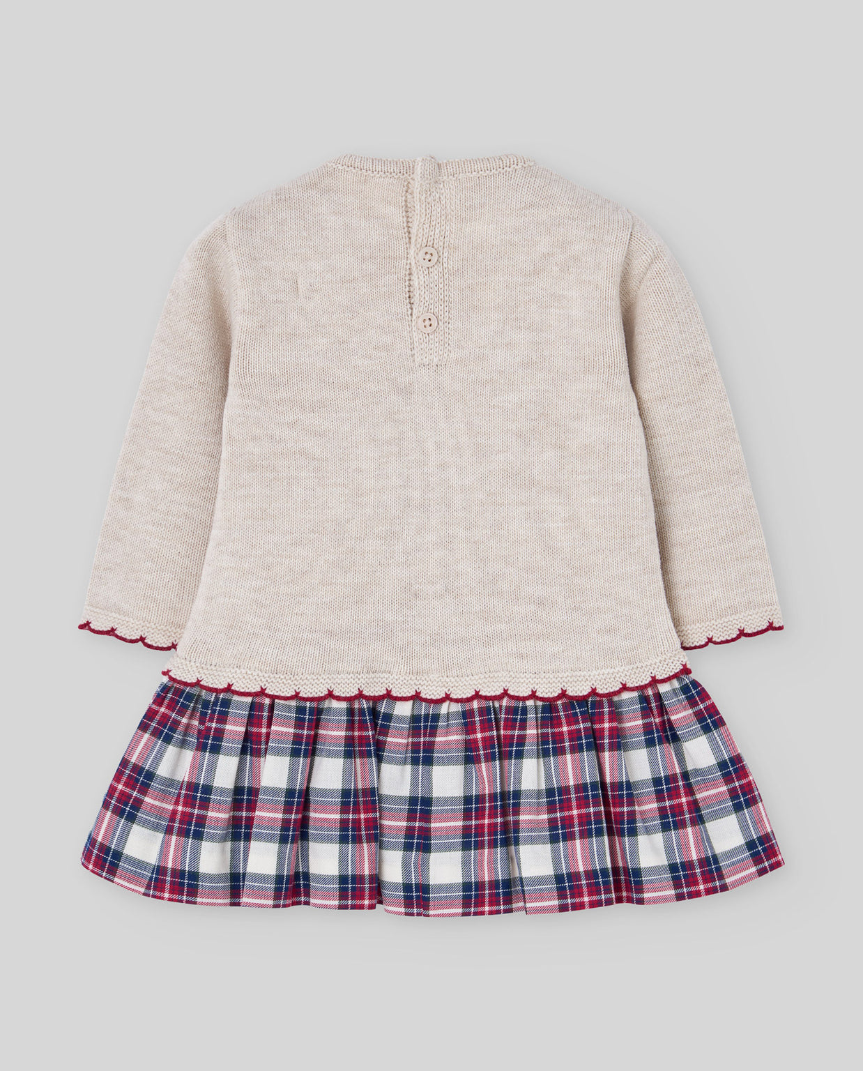 Holiday Girl Knit Dress with Winter Village Motif