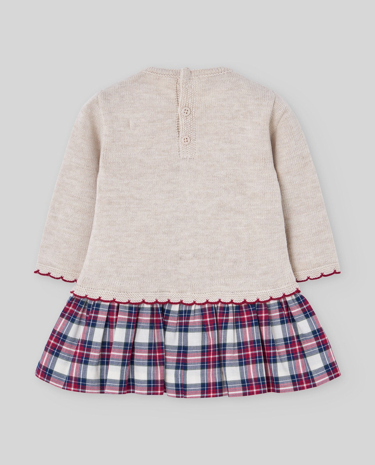 Holiday Girl Knit Dress with Winter Village Motif