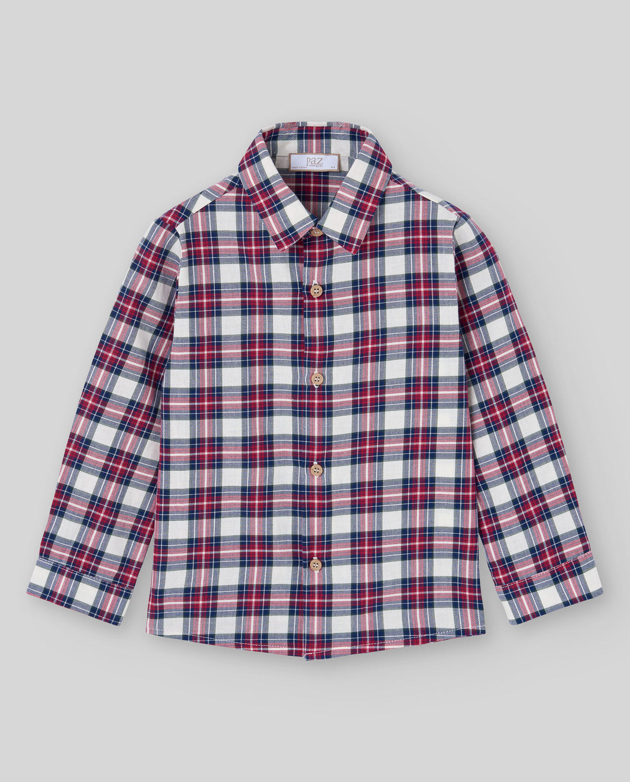 Boys Holiday Plaid Shirt & Beige Corduroy Pants Set