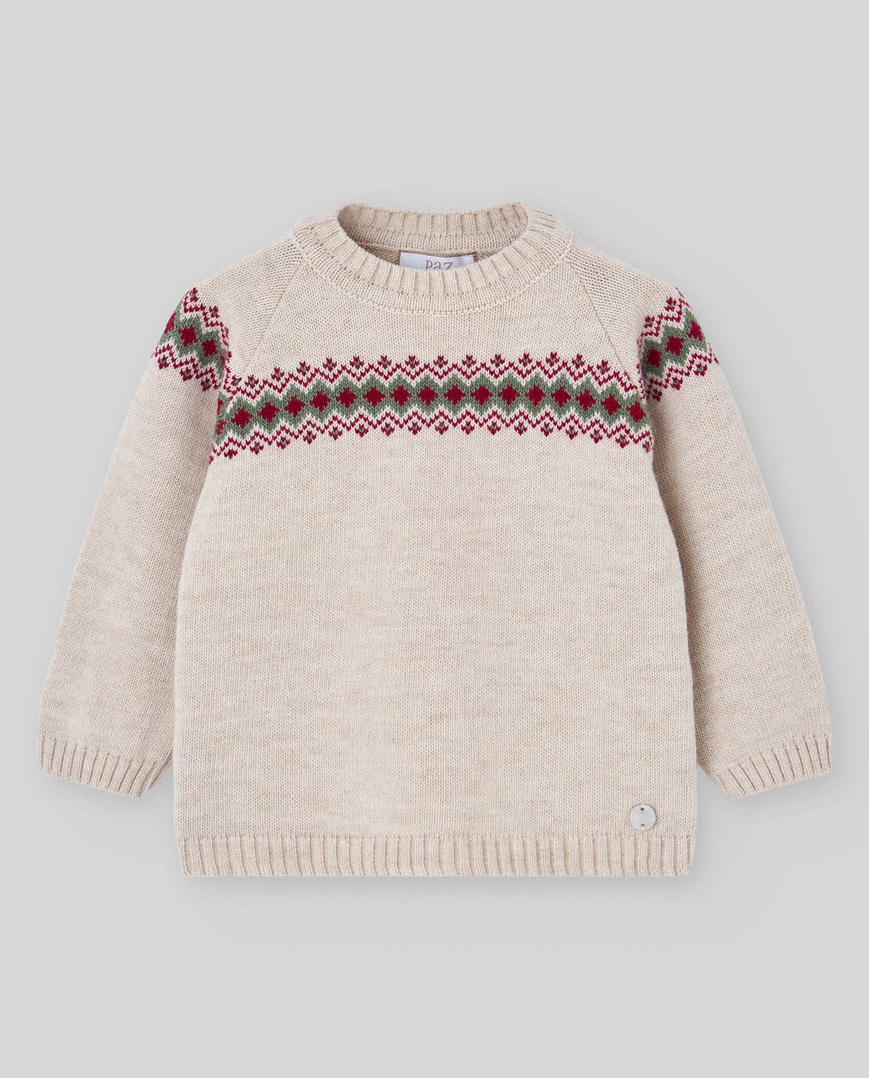 Holiday Fair Isle Knit Baby Sweater