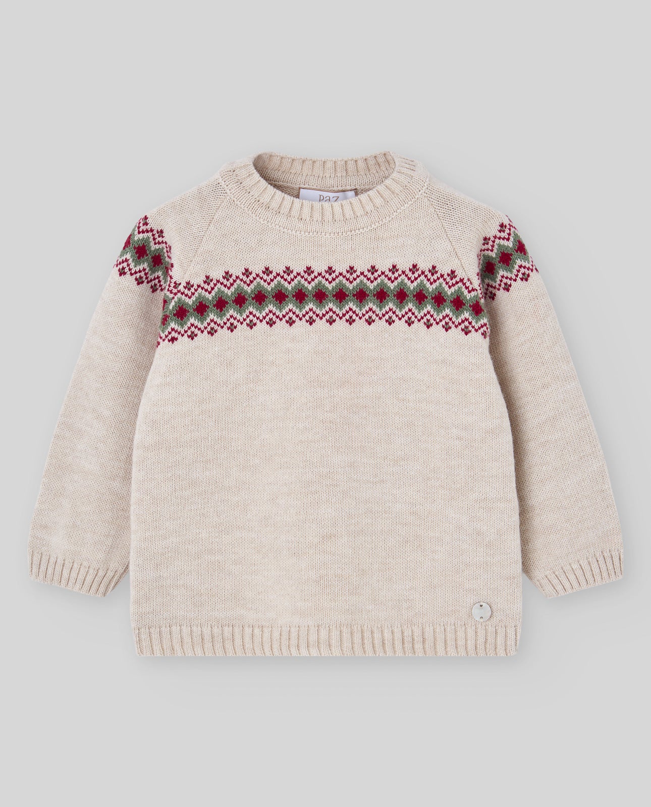 Holiday Fair Isle Knit Baby Sweater