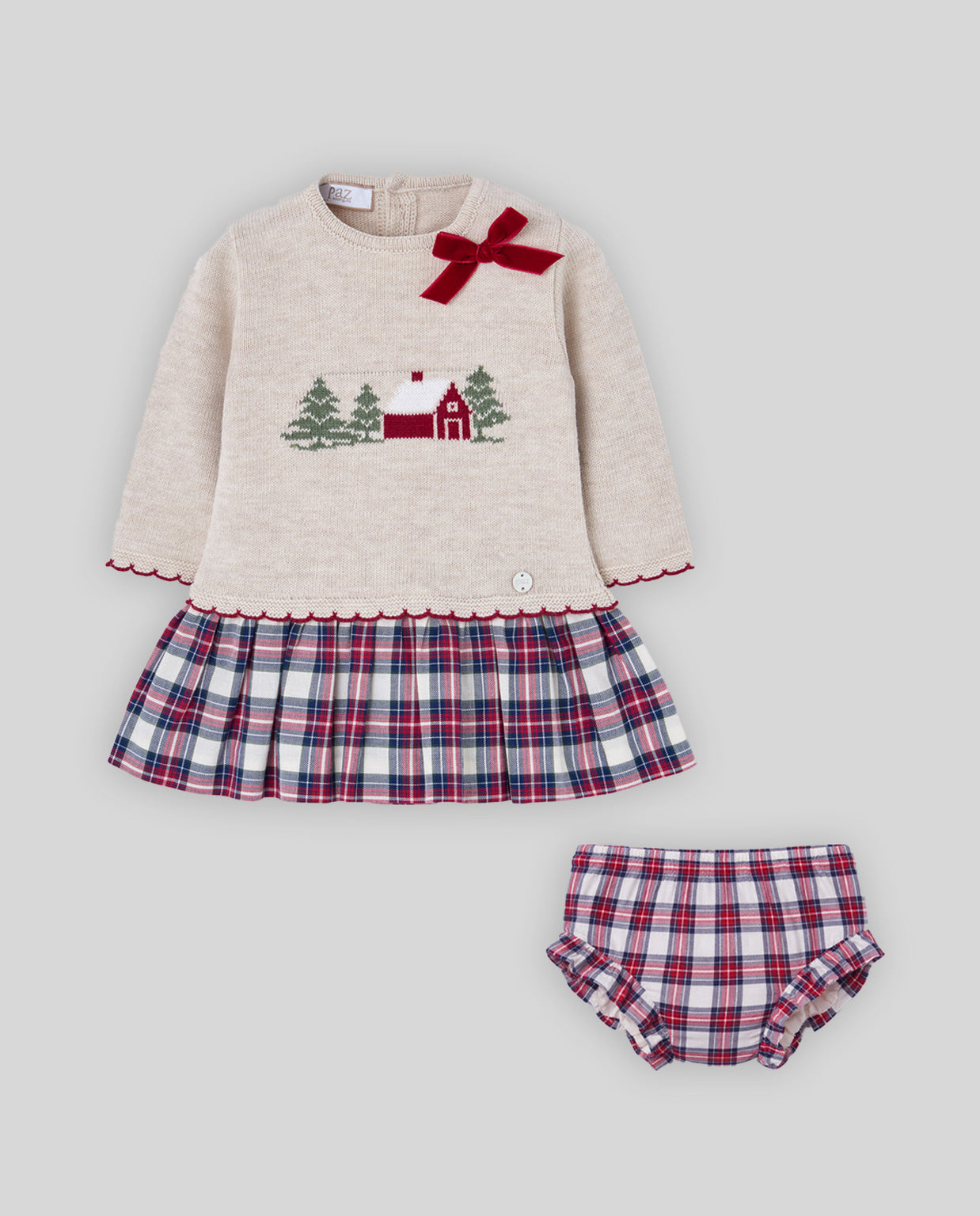 Holiday Baby Girl Knit Dress & Bloomer Set