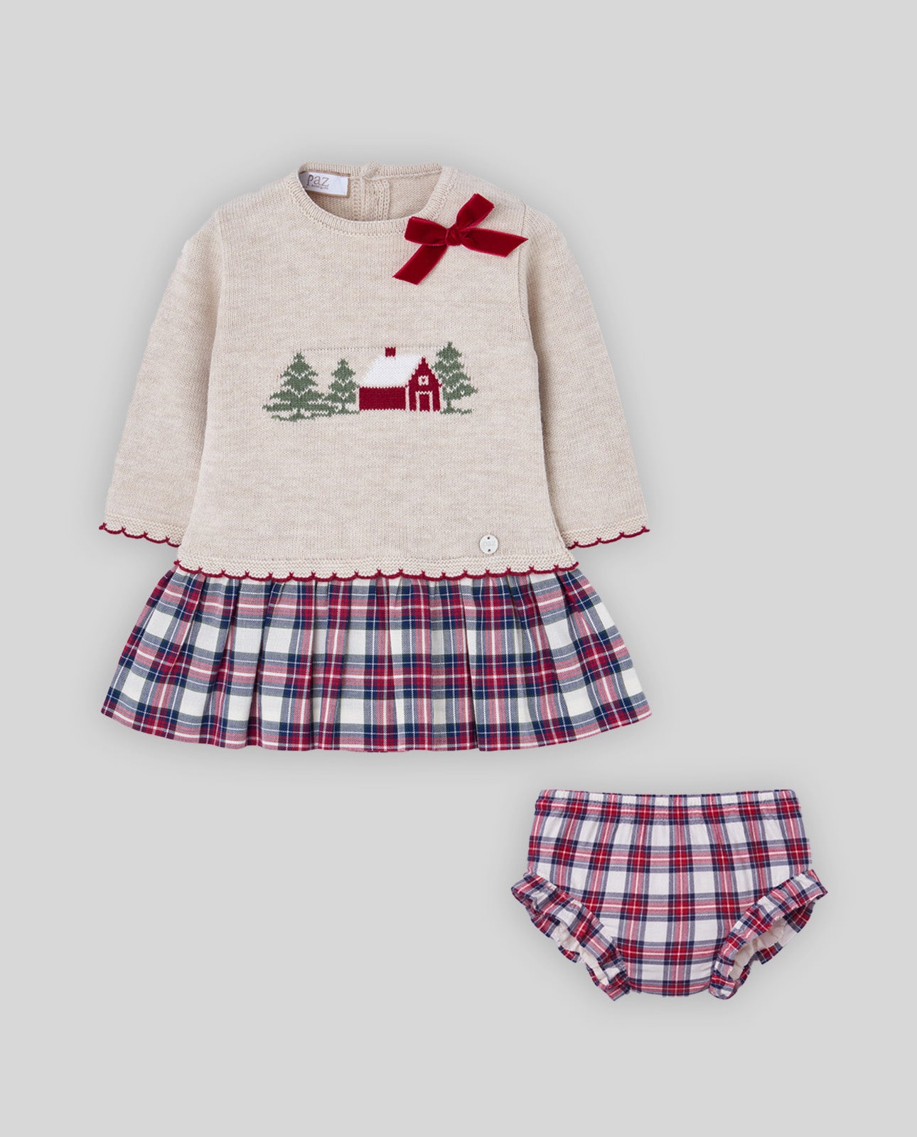 Holiday Baby Girl Knit Dress & Bloomer Set