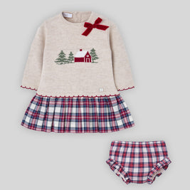 Holiday Baby Girl Knit Dress & Bloomer Set