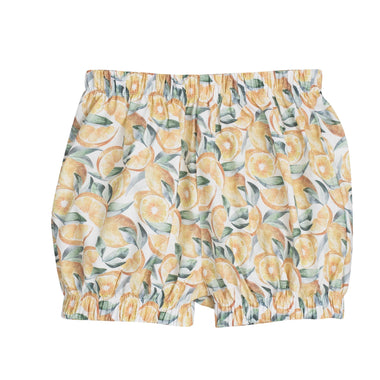 Capri - Lemon Blossom Tie-Shoulder Girls Summer Set | Elegant Citrus Print