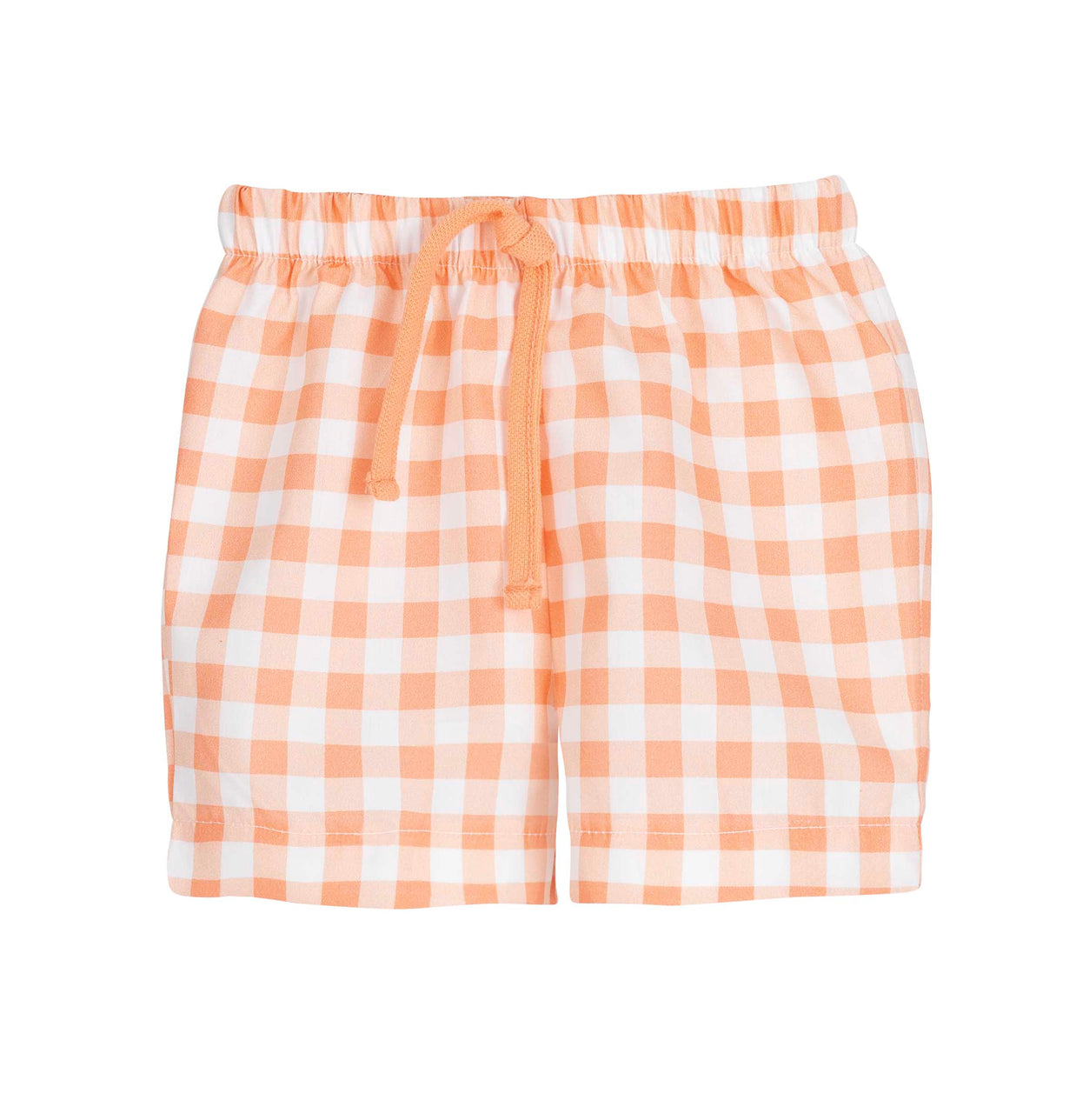 Boys Peach Cotton T-Shirt & Gingham Shorts Set | Classic Baby Summer Outfit