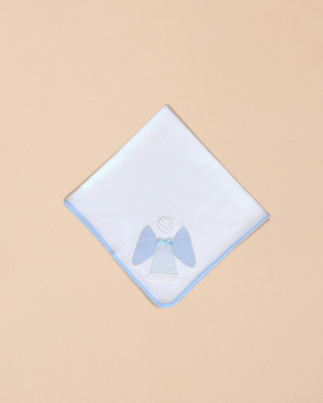 Angel  Burp Towel with Color Trim & Appliqué