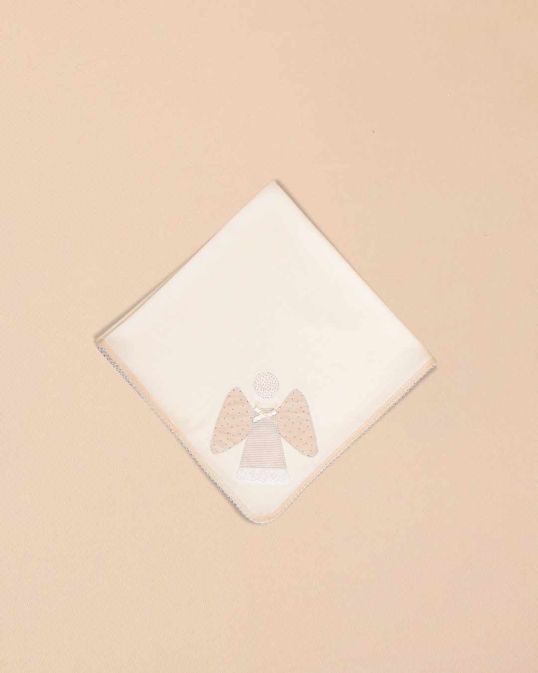 Angel  Burp Towel with Color Trim & Appliqué