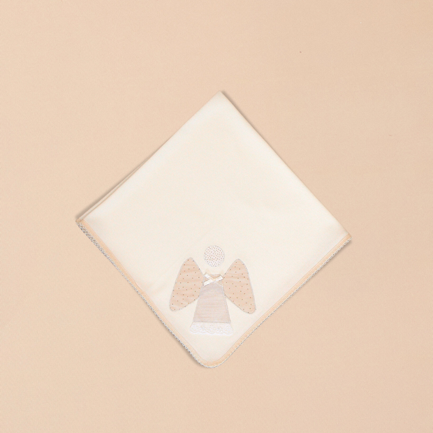 Angel  Burp Towel with Color Trim & Appliqué