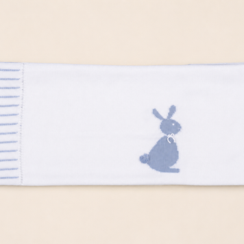 Knit Blanket with Bunny Motif
