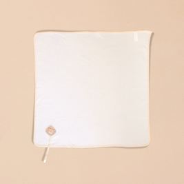 Bear Burp Towel with Scalloped Edging & Pacifier Holder
