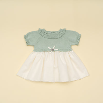 Baby Girl Dress with Knit Bodice – Classic Special Occasion Dress