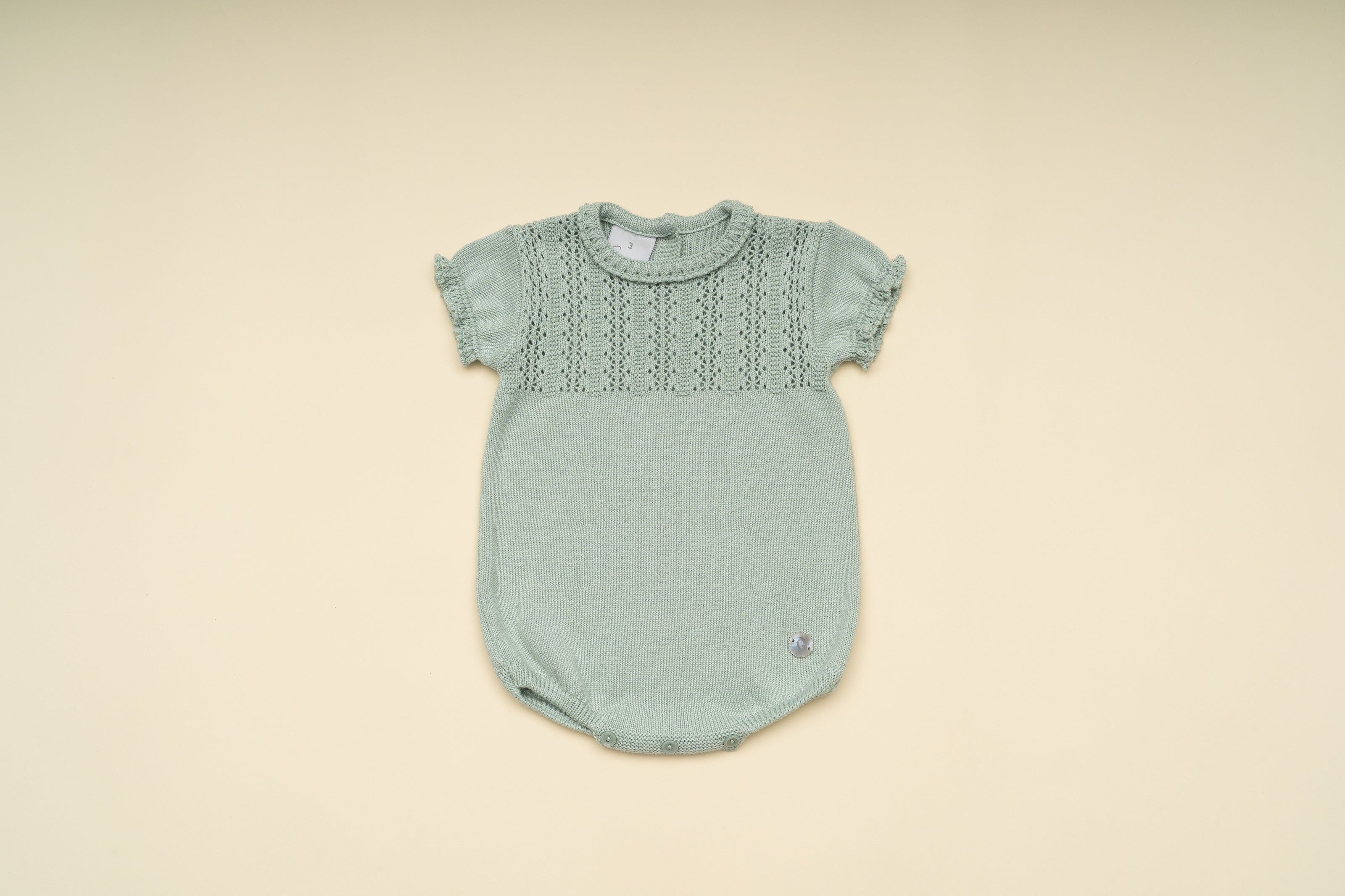 Knit Baby Romper – Classic Lace Detail Outfit