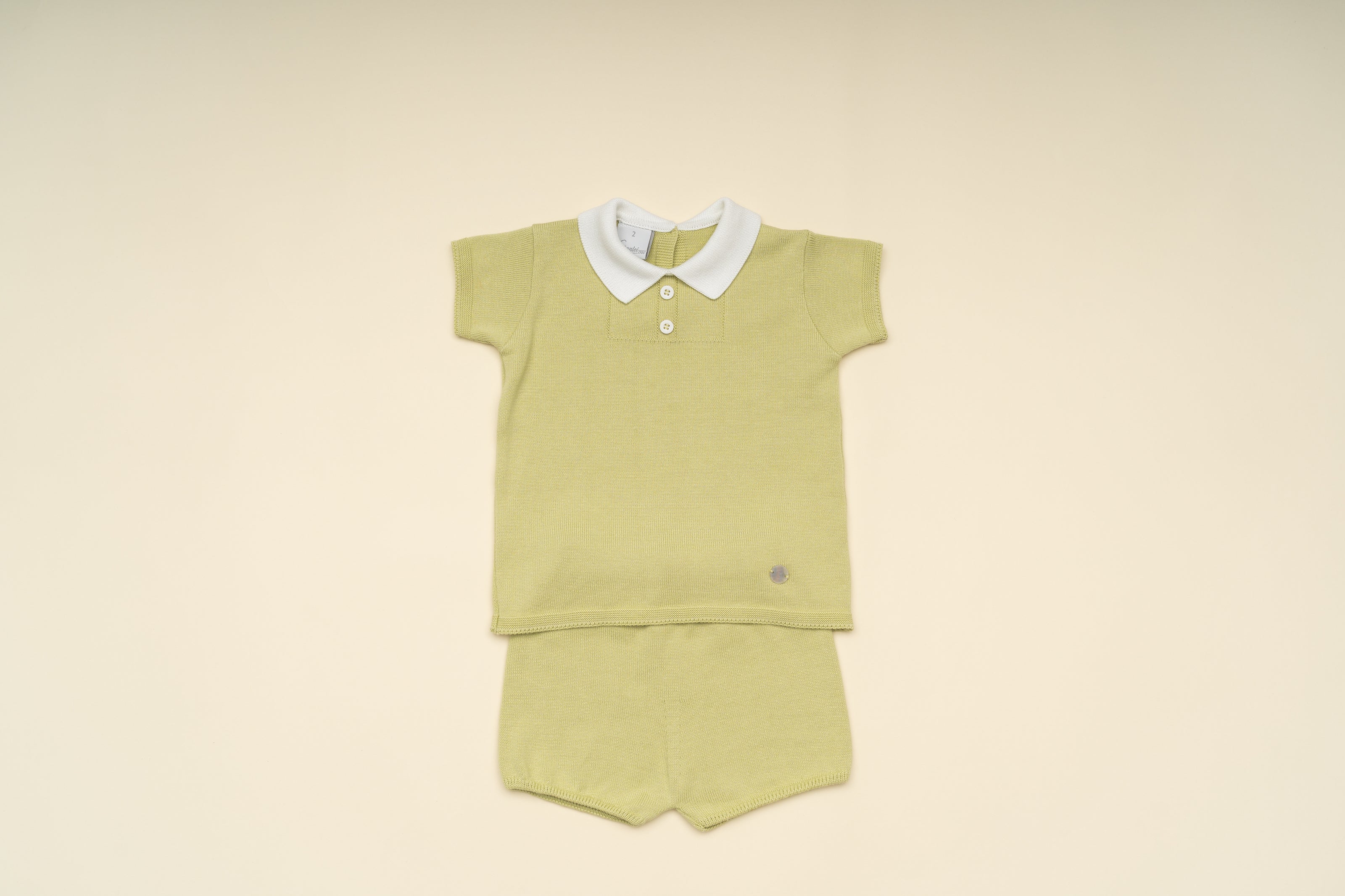 Classic Knit Polo Shirt and Shorts Set – Summer Outfit