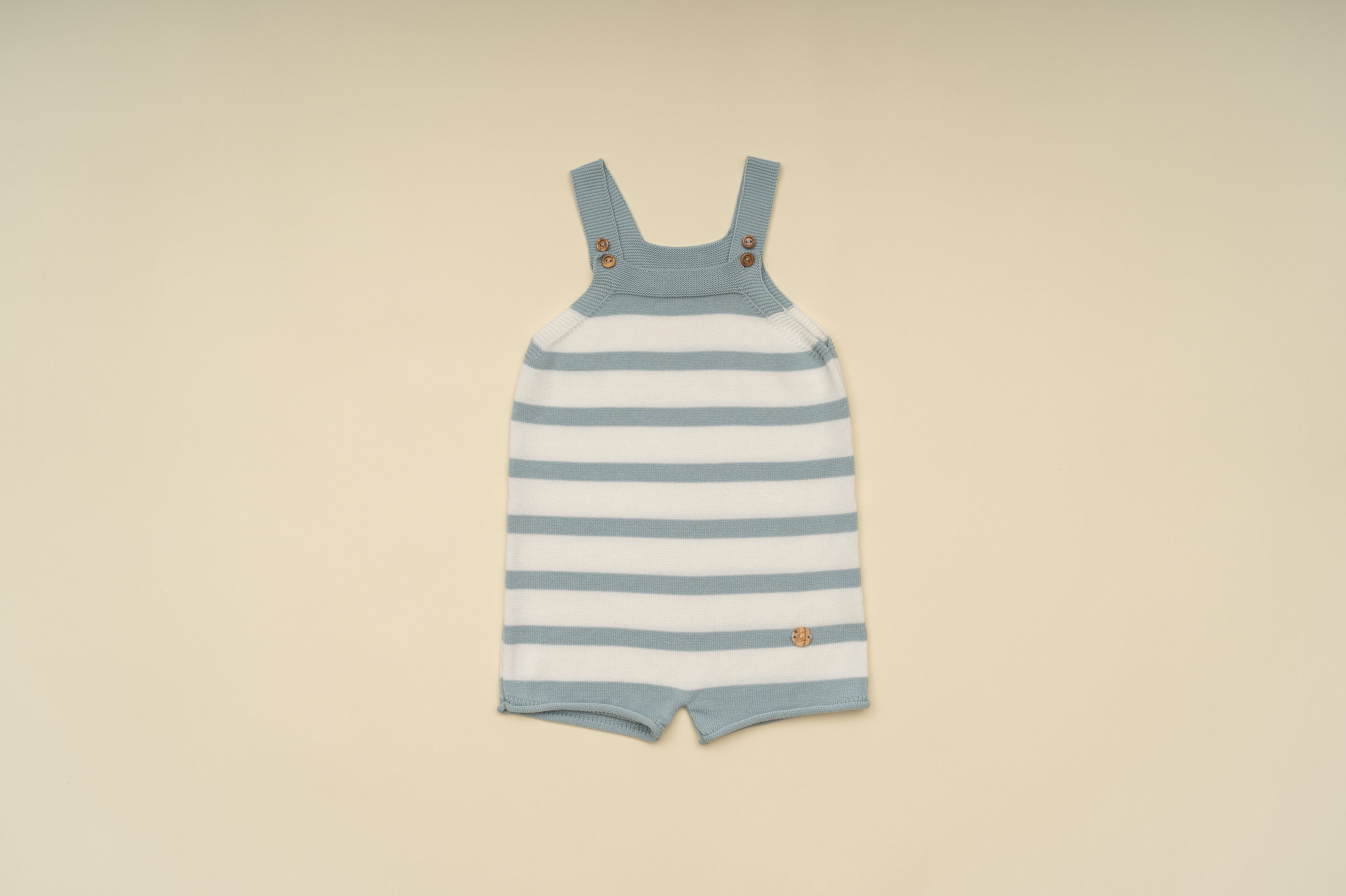 Classic Baby Boy Knit Shortall – Striped Romper