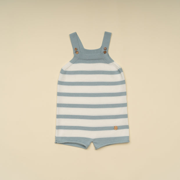 Classic Baby Boy Knit Shortall – Striped Romper