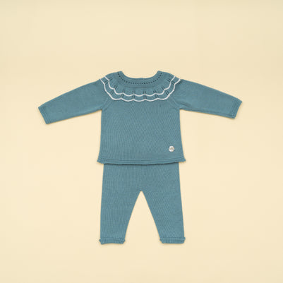 Elegant Baby Knit Sweater and Pants Set – ClassicTwo-Piece Outfit