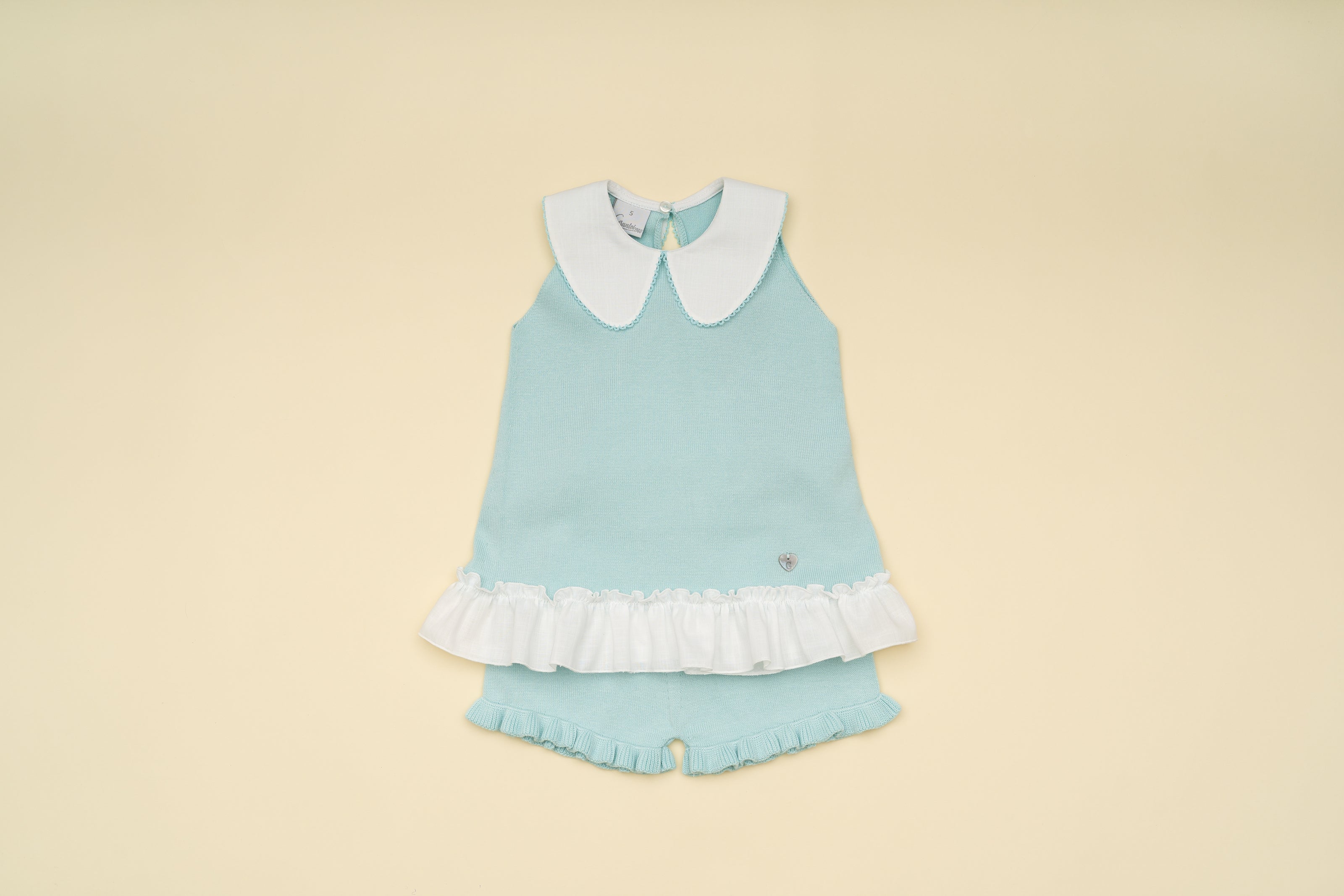 Stylish Girl Aqua Knit Top and Bloomer Set – Classic Boutique Outfit