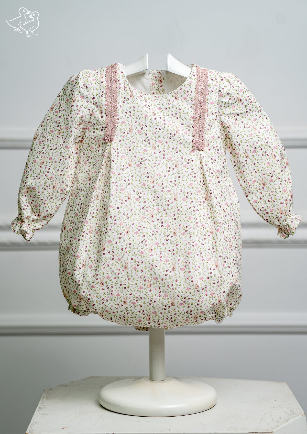 Pink Floral Baby Romper