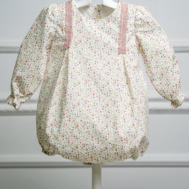 Pink Floral Baby Romper