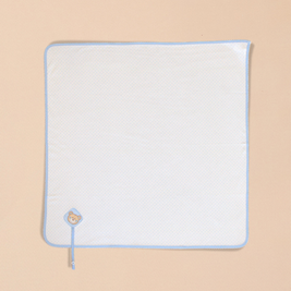 Bear Burp Towel with Scalloped Edging & Pacifier Holder