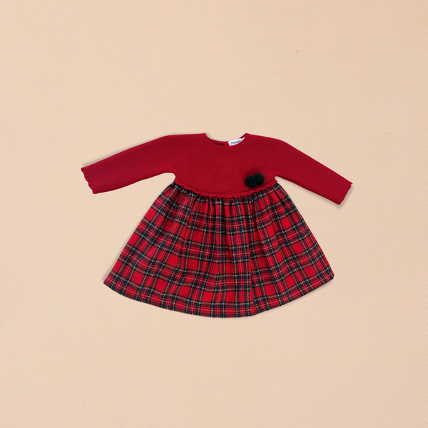 Holiday Plaid Baby Dress