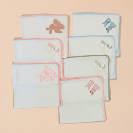 Baby Burp Towel Bunny Motifs