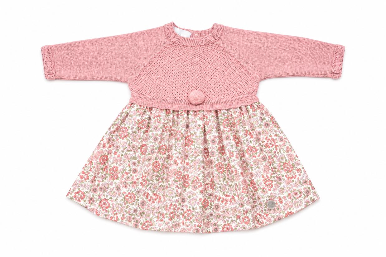 Knit Floral Baby Girl Dress