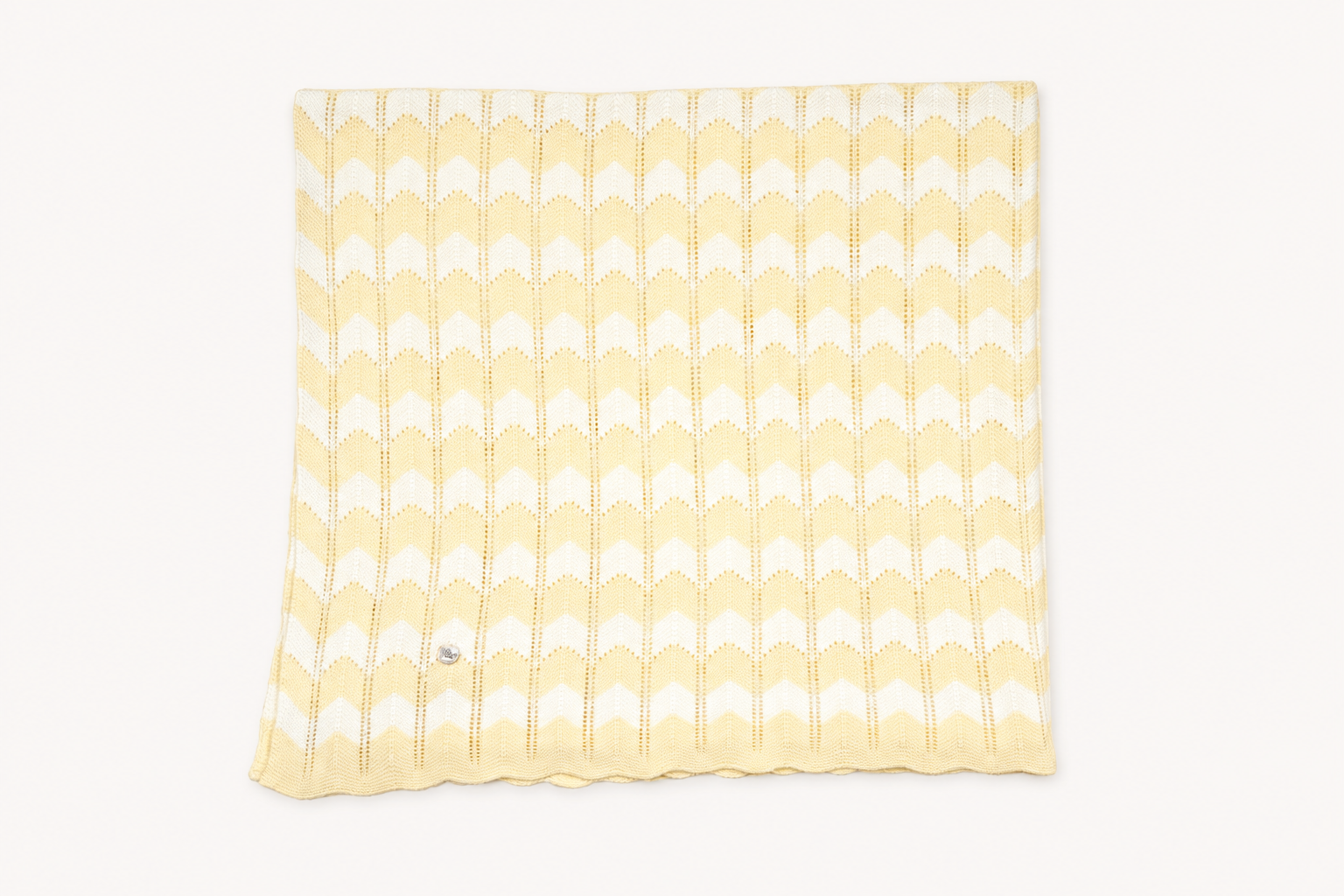 Chevron Pattern Knit Baby Blanket