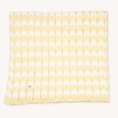 Chevron Pattern Knit Baby Blanket