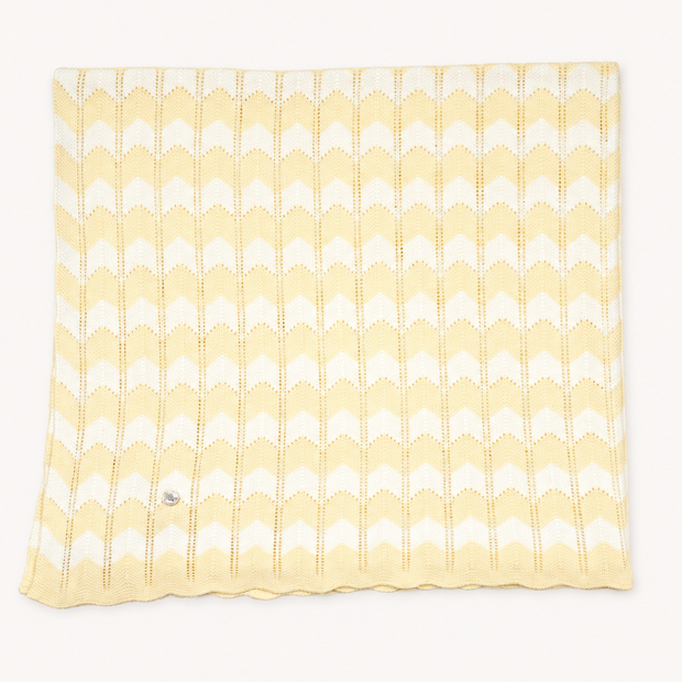 Chevron Pattern Knit Baby Blanket