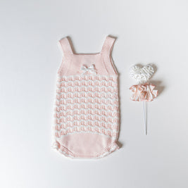 Elegant Baby Girl Knit Romper