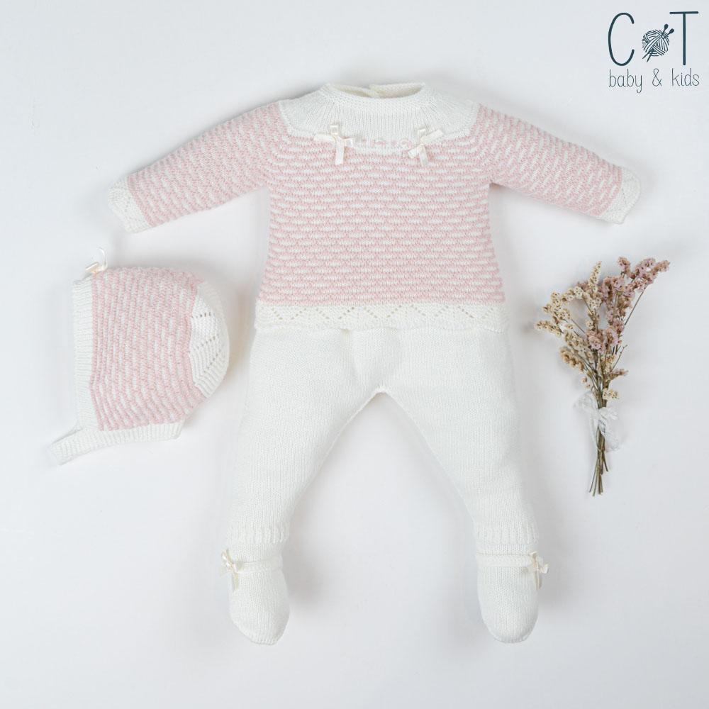 Blush Knit Baby 3 Piece Set