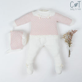Blush Knit Baby 3 Piece Set