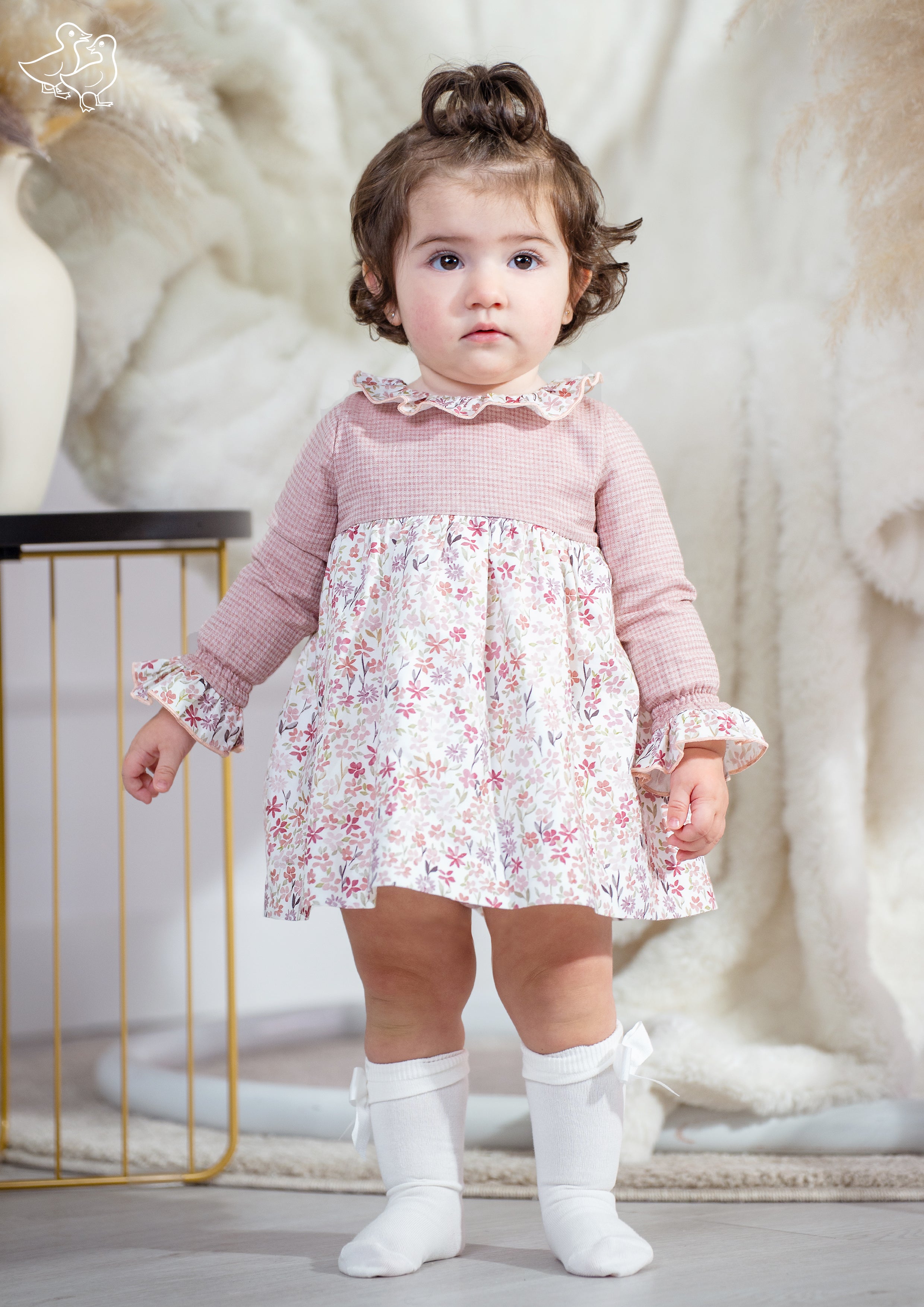 Pink Floral Girls Dress