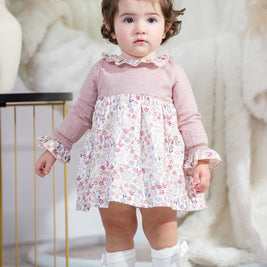 Pink Floral Girls Dress
