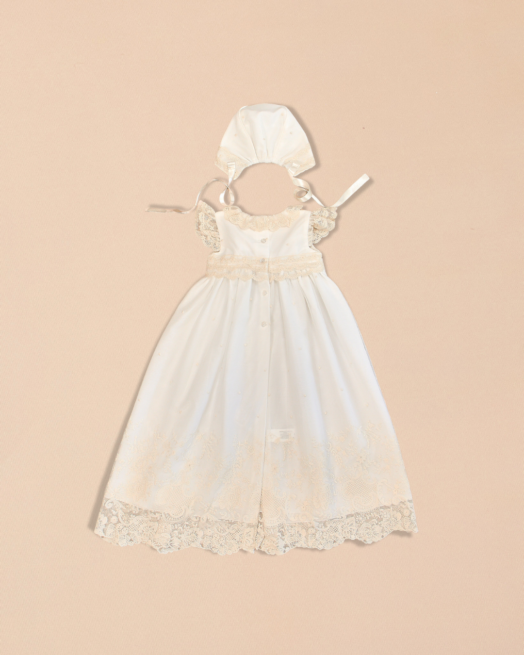 Diana 2 Piece - Baptismal Gown & Bonnet