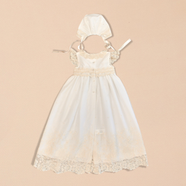 Diana 2 Piece - Baptismal Gown & Bonnet