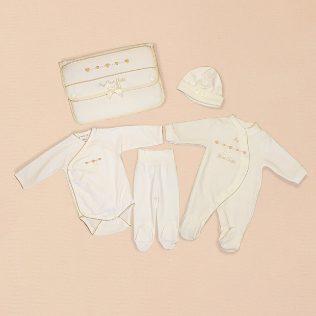 My First Outfit 5-Piece Cream Set