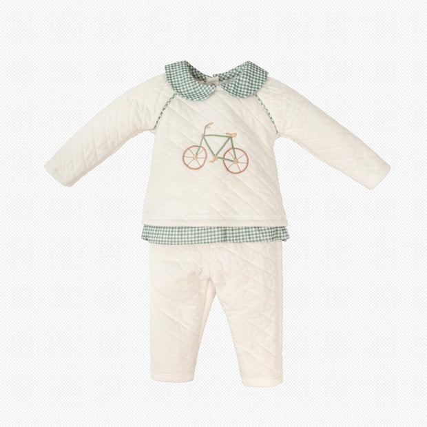 2 Piece Bicycle Motif Outfit