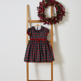 Girls Holiday Plaid Dress | Classic Party Dress