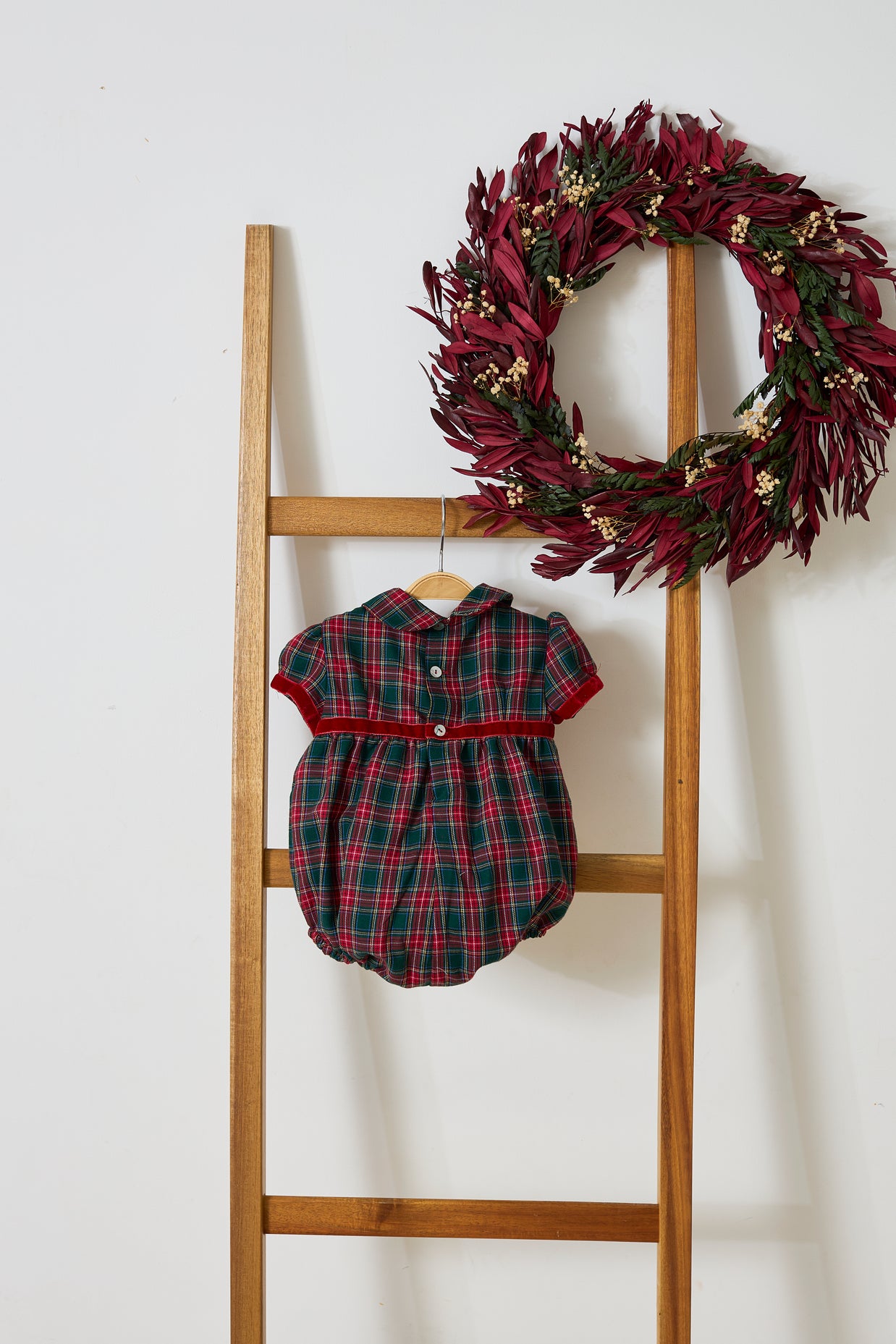Holiday Plaid Bubble Romper