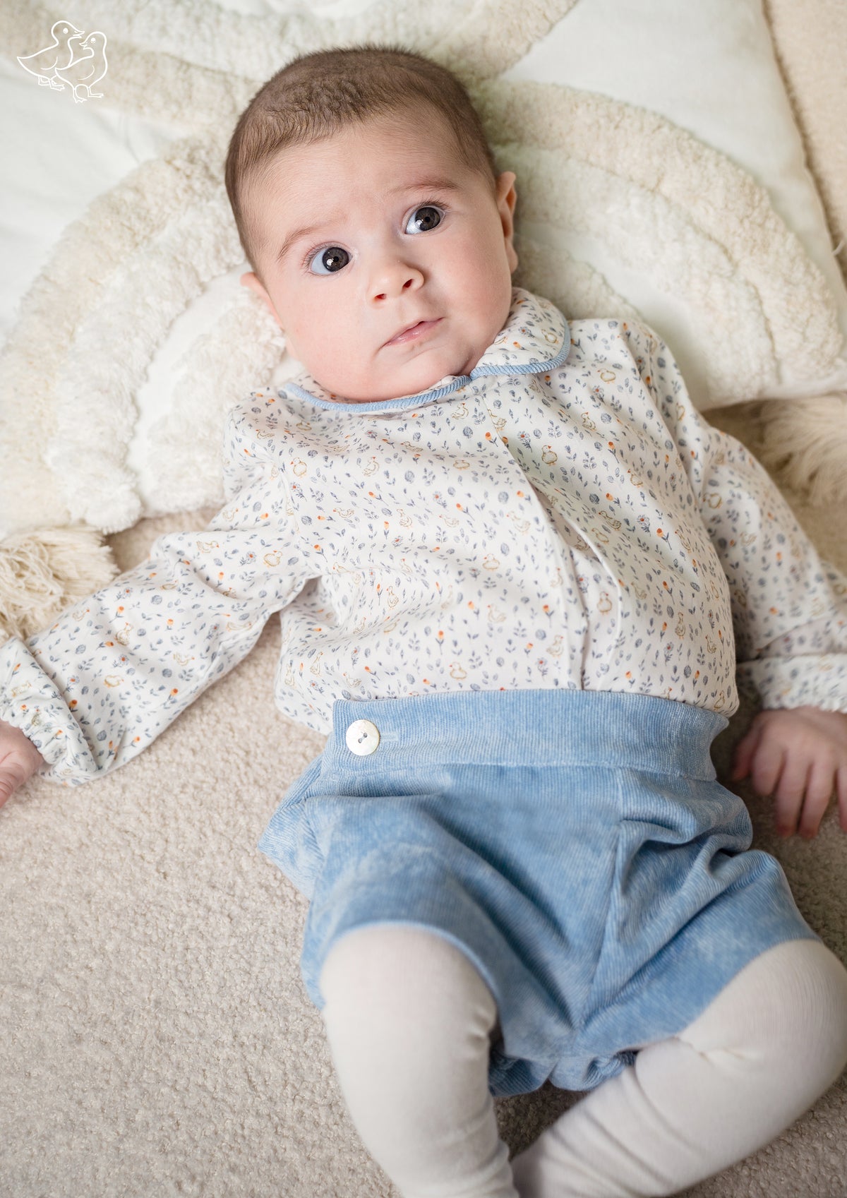 Blue Winter Baby Outfit Set