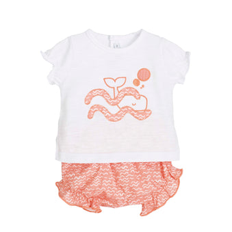 Catching Waves - Baby girls whale summer outfit