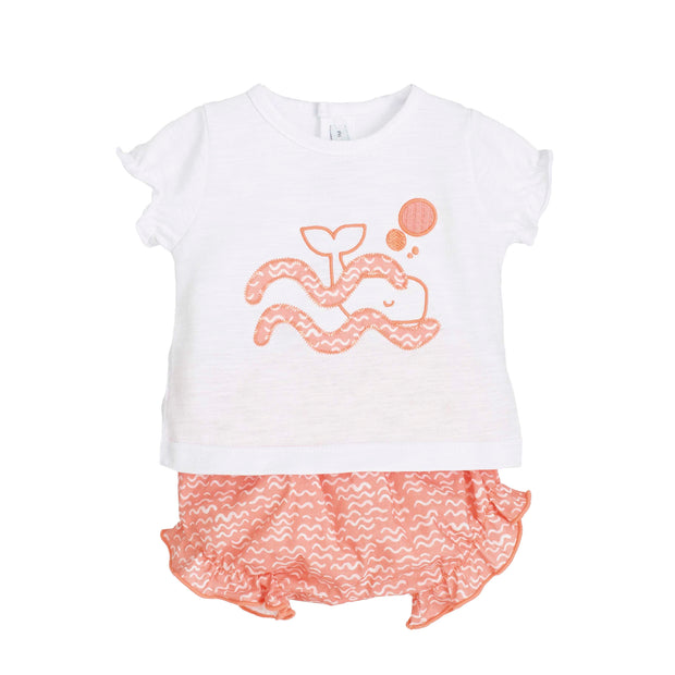 Catching Waves - Baby girls whale summer outfit