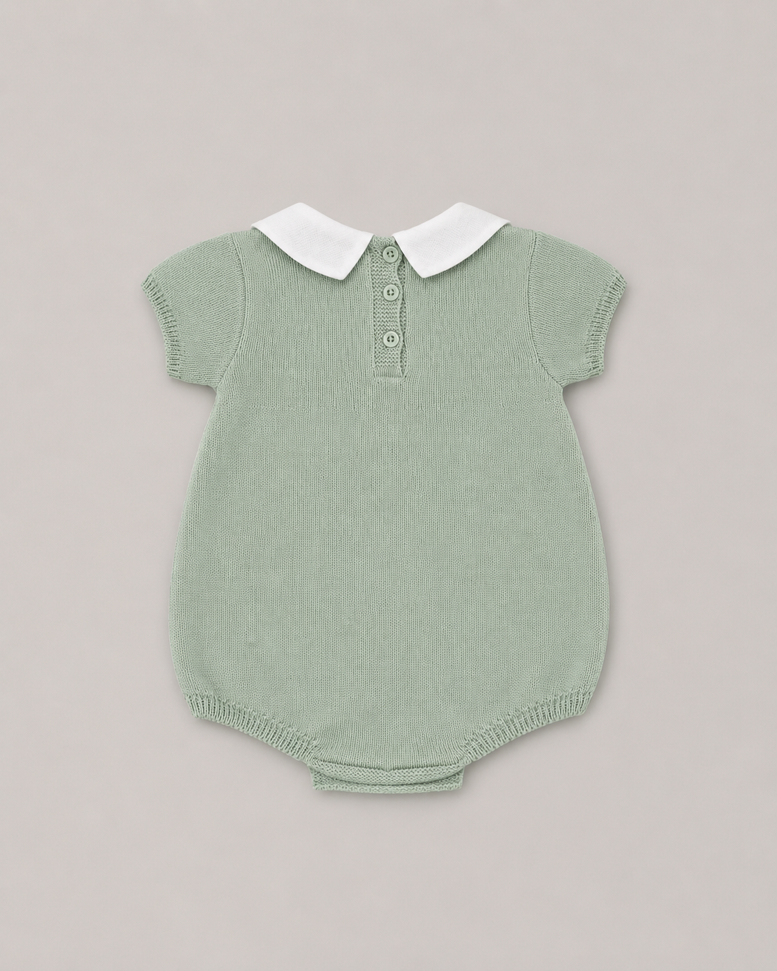 Elegant Baby Knit Romper with Peter Pan Collar
