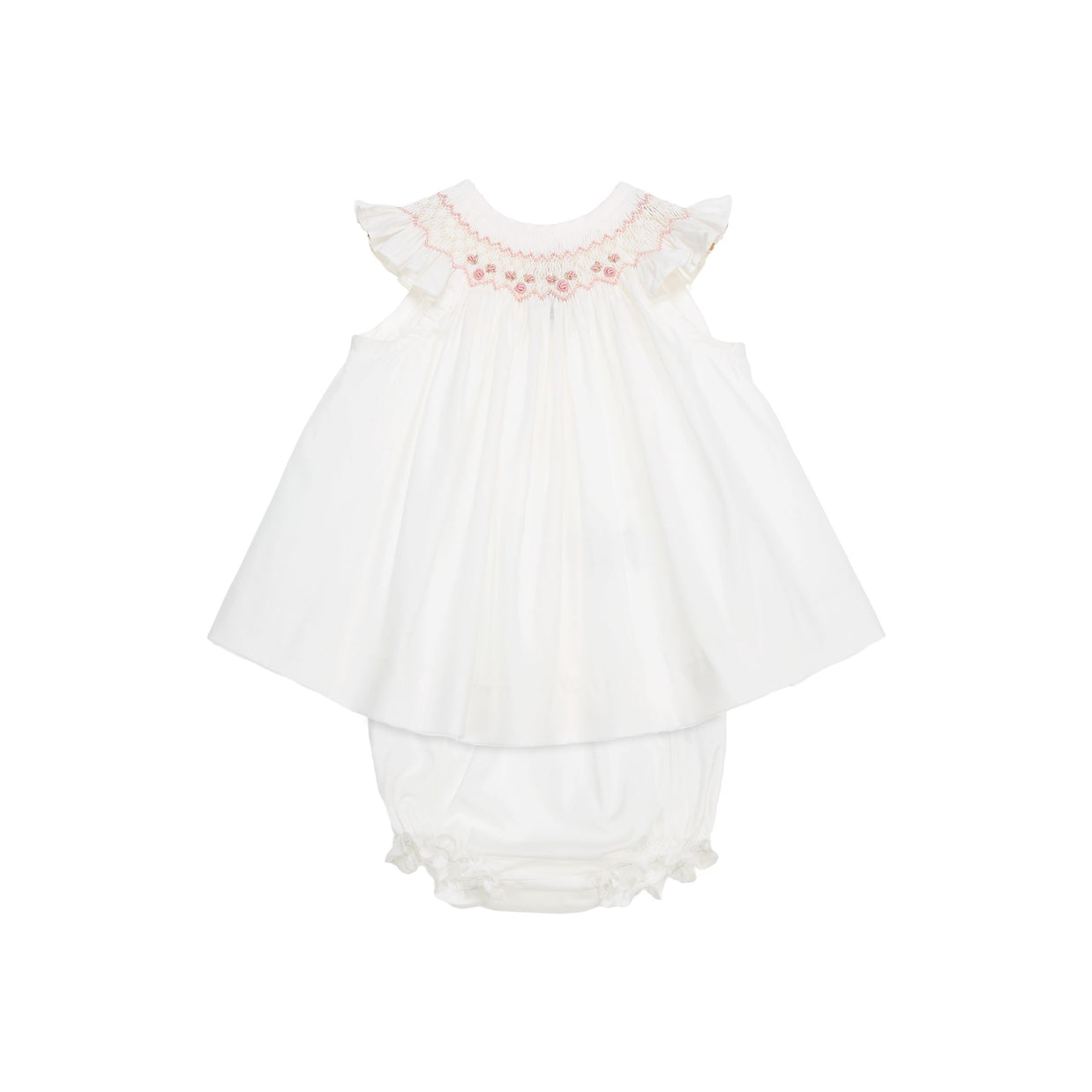 Elegant Hand-Smocked Baby Girl Dress Set