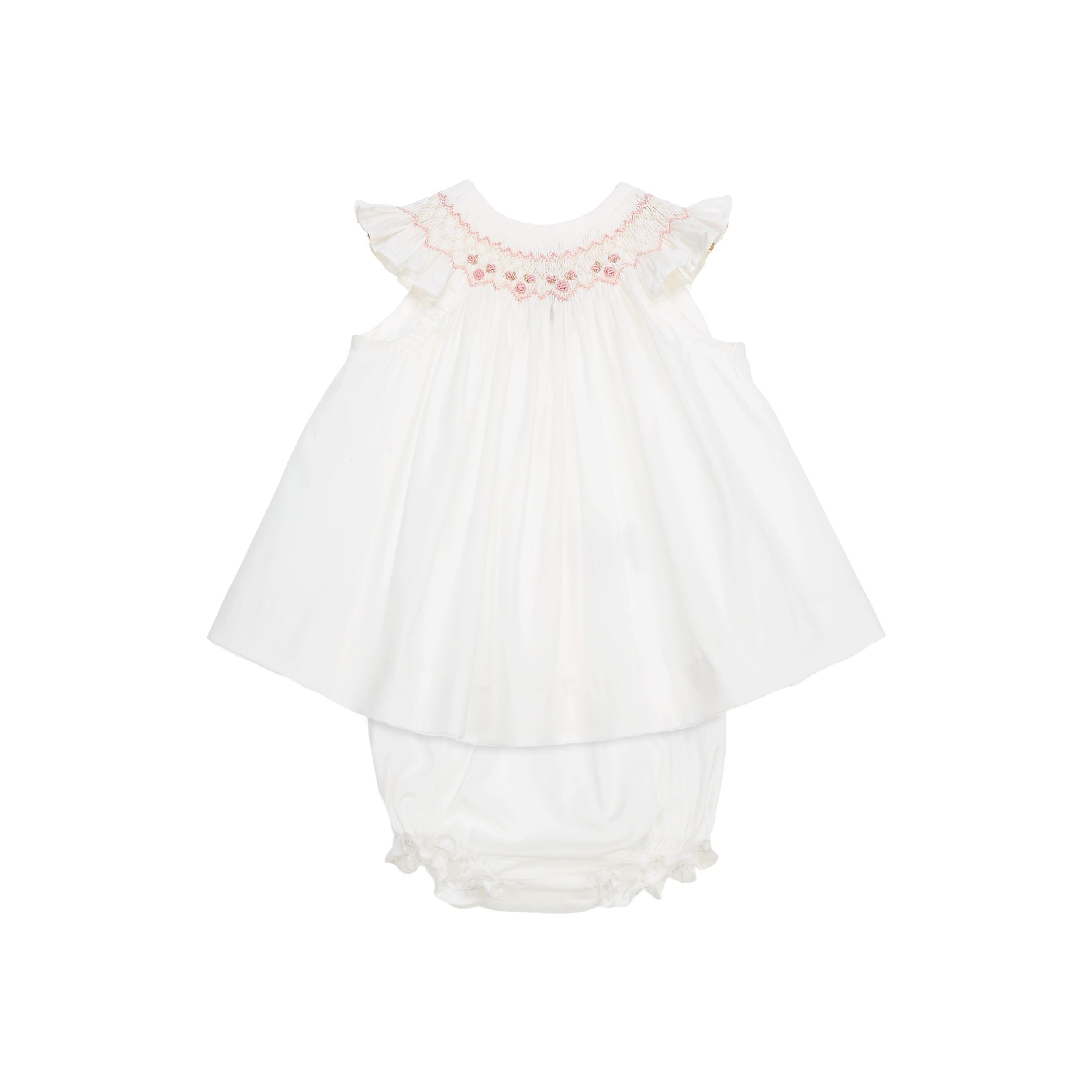 Elegant Hand-Smocked Baby Girl Dress Set