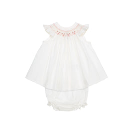 Elegant Hand-Smocked Baby Girl Dress Set