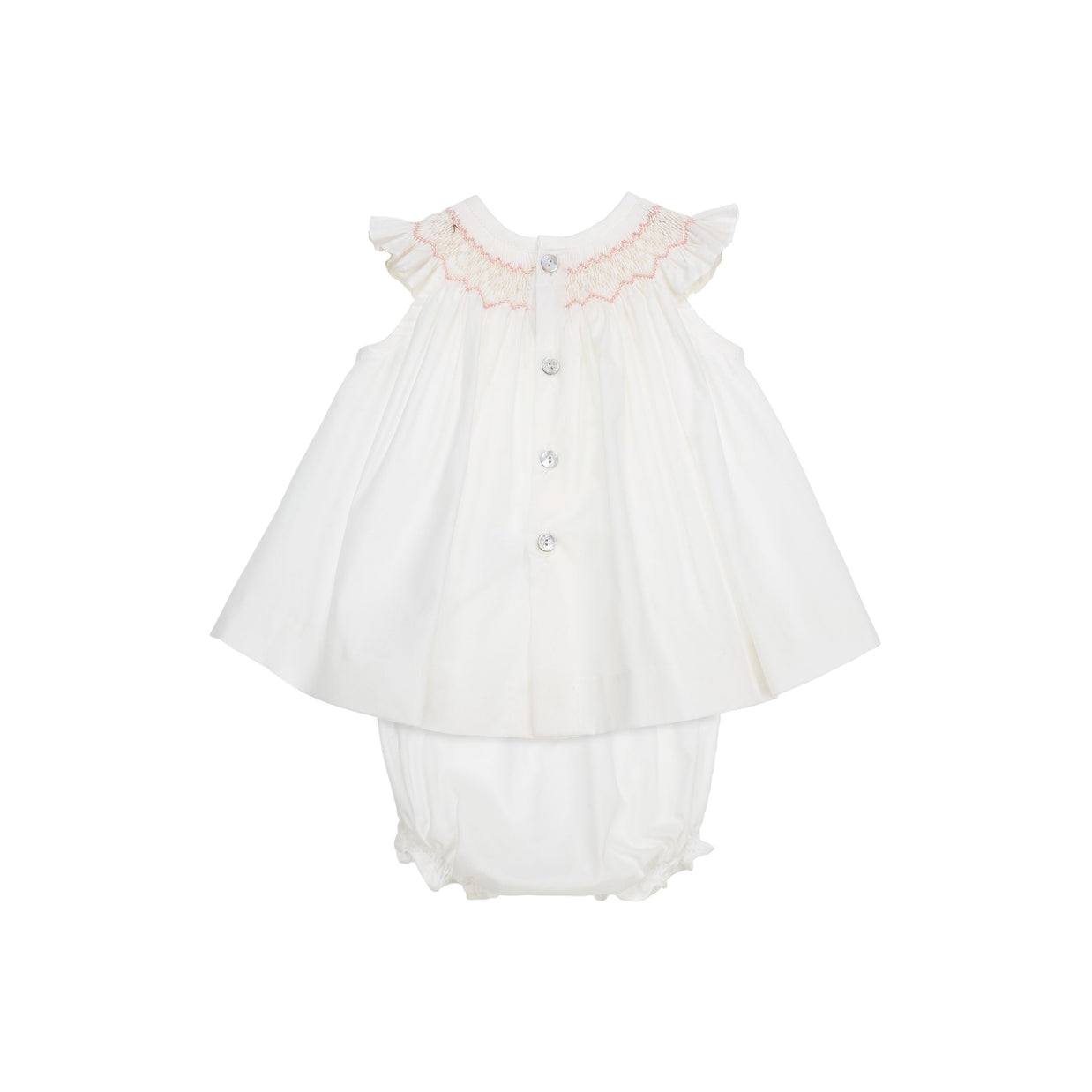 Elegant Hand-Smocked Baby Girl Dress Set